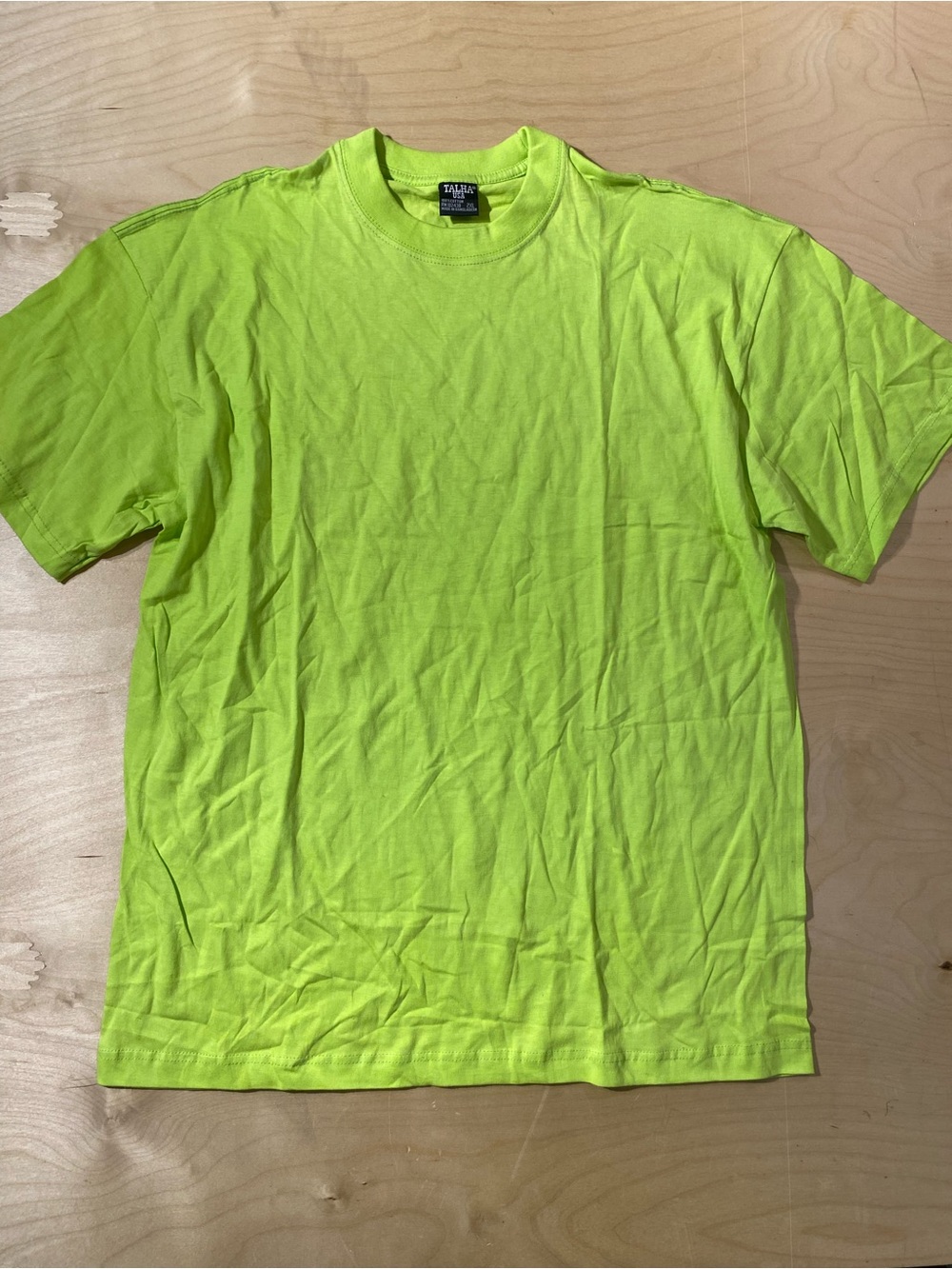 Talha Men's High-Visibility Lime Crewneck T-Shirt 2XL (SW)